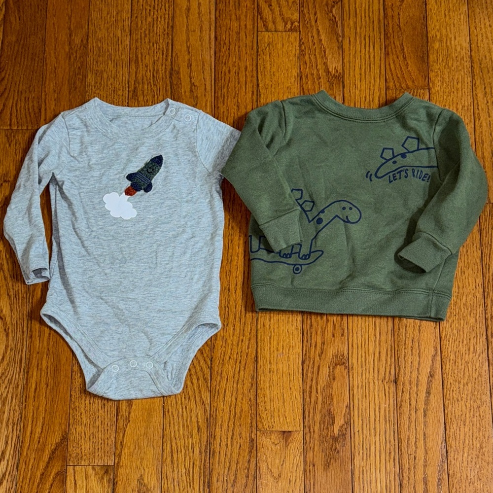 Garanimals Gray Onesie with Rocket Design